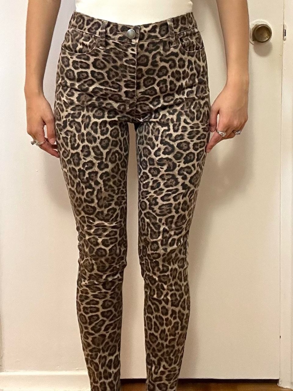 Design Lab Skinny Jeans Leopard Print | Size 4